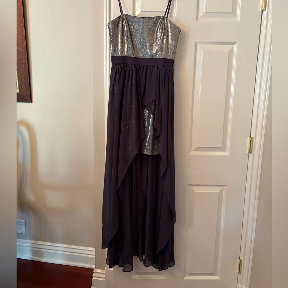 Aqua Hi-Lo Sequin & Chiffon Dress - Size 6